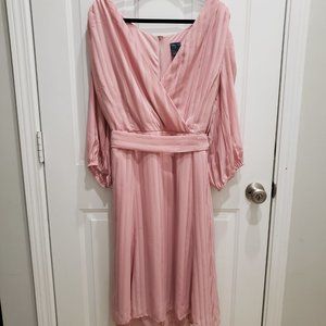 Pink Feminine Striped Dress